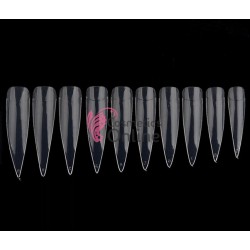 Tipsuri stiletto 100 bucati cu bordura mare Transparente TPS38